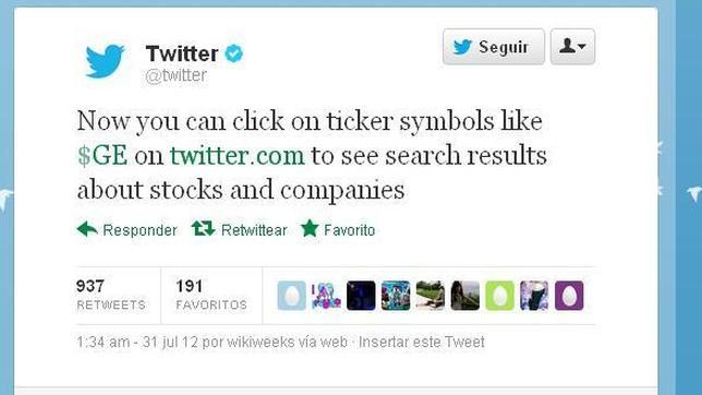 Twitter introduce los cashtag para encontrar informacin financiera de empresas