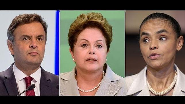 Neves desplaza a Marina Silva del segundo lugar en Brasil