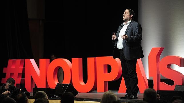 Oriol Junqueras, en la presentación de su hoja de ruta