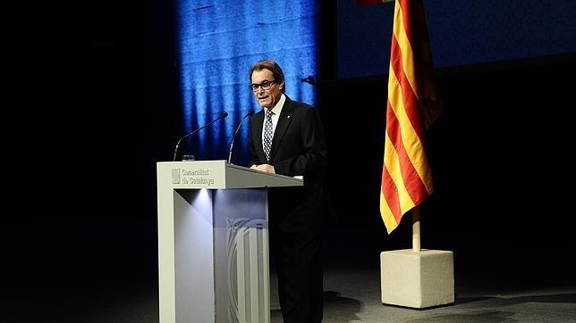 El presidente de la Generalitat, durante su conferencia en el Auditorio Forum