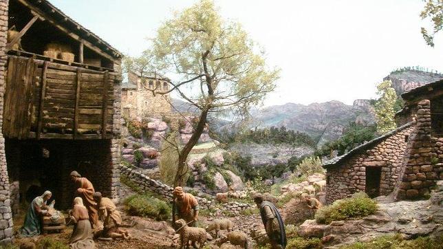 Uno de los dioramas que se exponen en la Iglesia de Belén