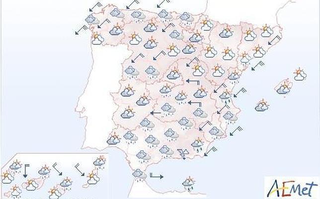 Las prediciones meteorológicas para el viernes 20 de marzo, de 00 a12 horas.