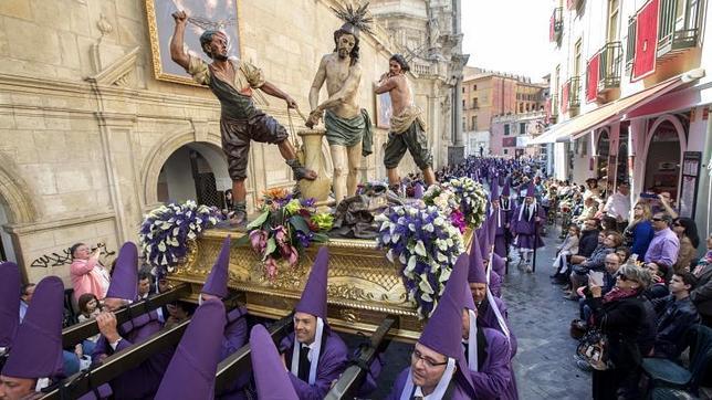 Paso «Los azotes», del escultor Francisco Salzillo y Alcaraz, de 1777 , perteneciente a la cofradía Nuestro Padre Jesús Nazareno de Murcia