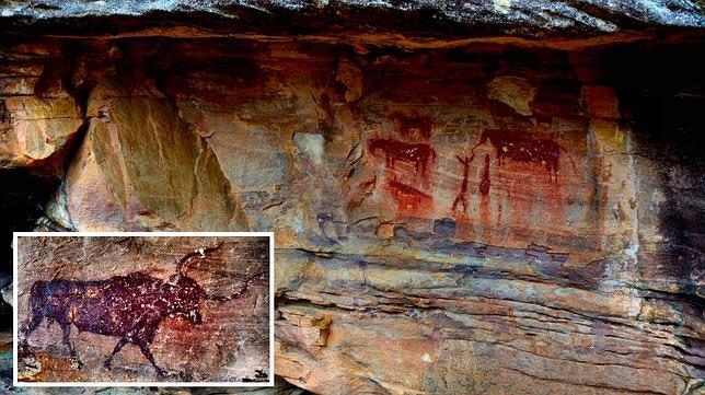 El abrigo de Selva Pascuala con imágenes de caballos (posiblemente su doma) y de un toro (recuadro)