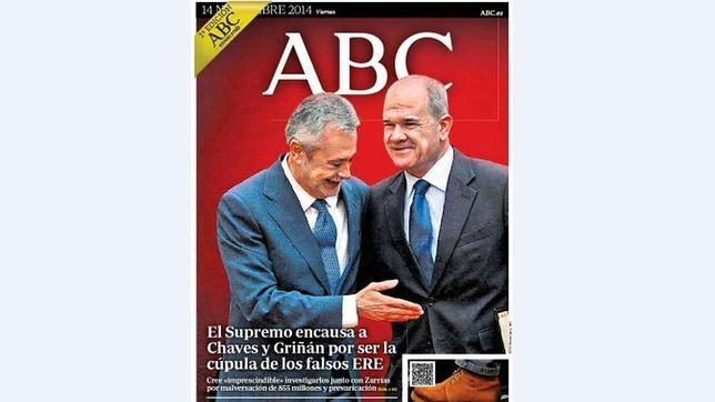 Cronología del caso ERE en las portadas de ABC