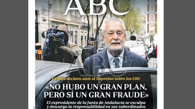 Cronología del caso ERE en las portadas de ABC