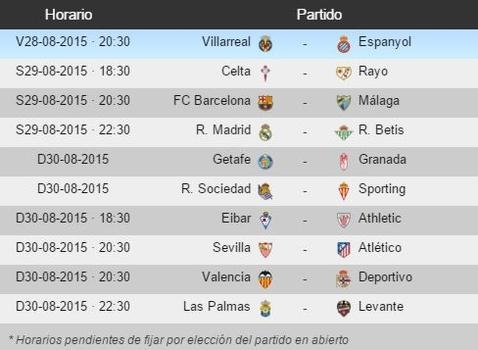 Horarios confirmados para el comienzo de la Liga