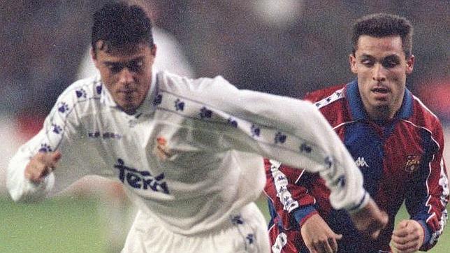 Luis Enrique y Sergi en aquel mítico partido de 1995